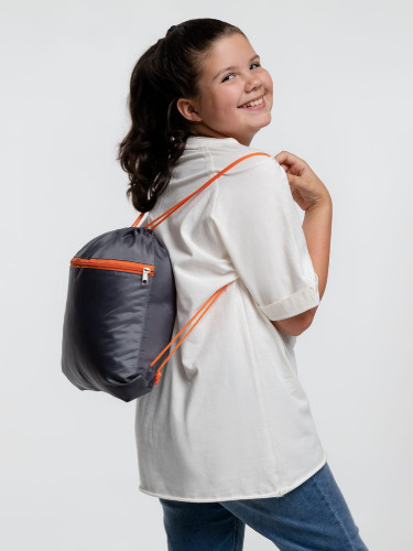 Детский рюкзак Novice, серый с оранжевым
