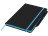 Блокнот Noir Edge среднего размера, черный/синий