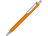 Ручка металлическая шариковая трехгранная Riddle, оранжевый/серебристый